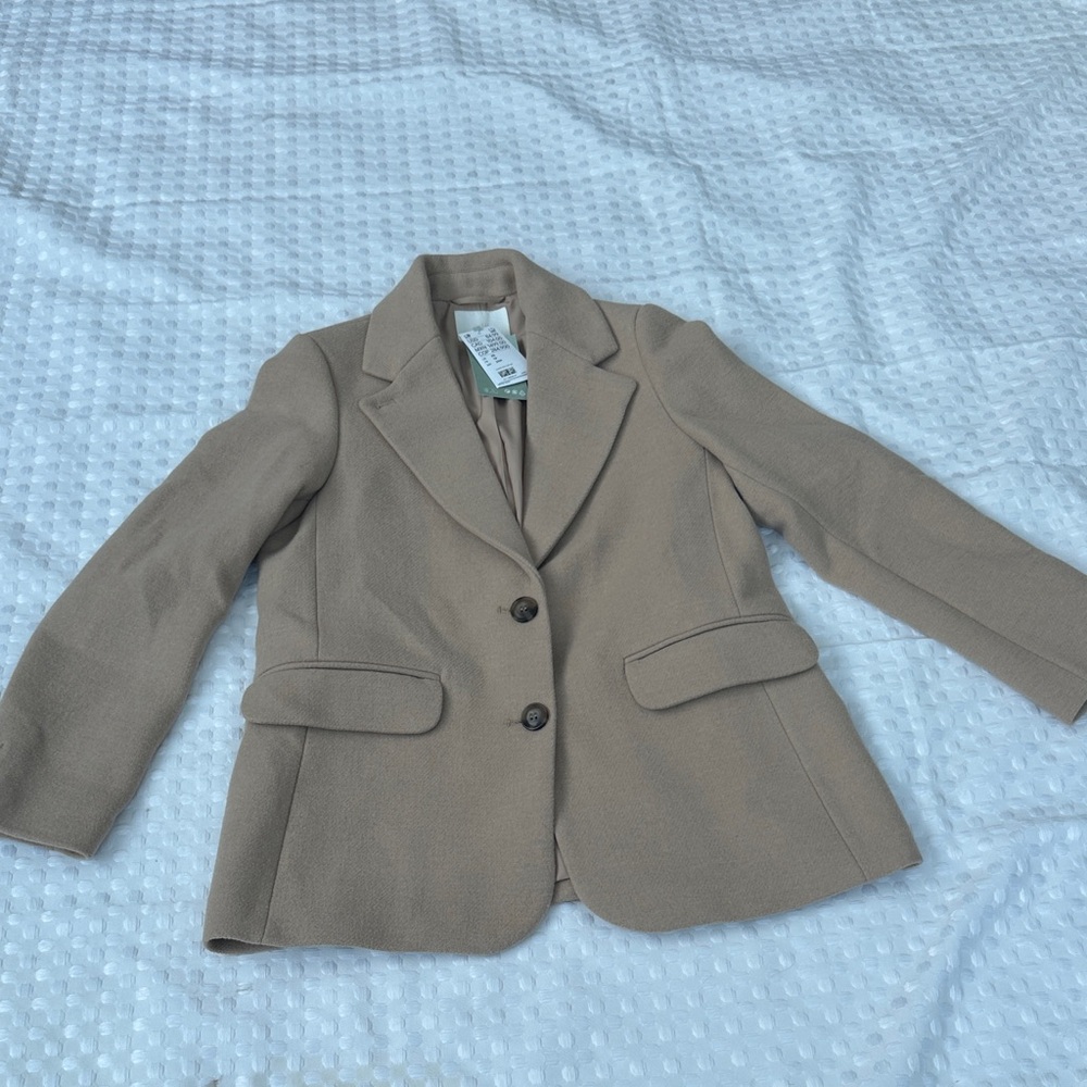 H&M Taupe Boyfriend Fit Blazer NWT Xs